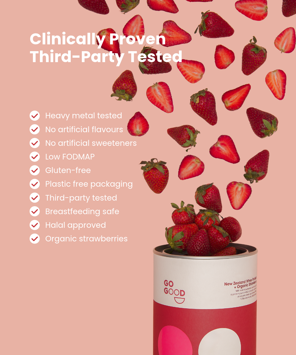 Whey Protein Powder + Organic Strawberry